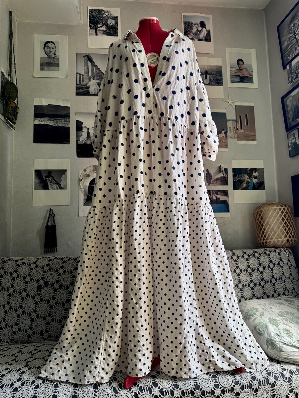 Anthropology kby Celandine Carolita Printed Tiered Shirtdress